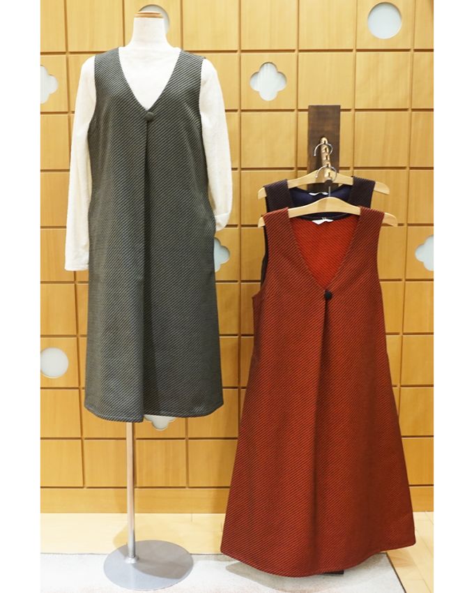 ジャンパースカート[刺子花織(さしこはなおり)]