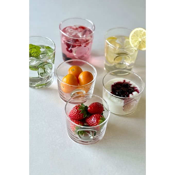 えくぼコップ：グラス